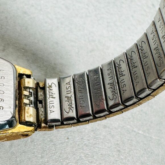 VTG Pulsar Watch Womens 17mm Gold Tone Quartz 1N01-5E00 New Battery Stretchy - Picture 10 of 12